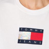 T-shirt Blanc Femme Tommy Jeans Crop vue 3