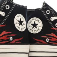 Baskets Noires Mixte Converse Chuck 70 Archive Prints vue 7