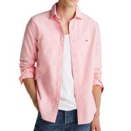 Chemise Rose Homme Tommy Jeans Slim Stretch Oxford
