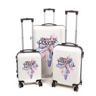 Lot x3 Valises Blanches Le Temps des Cerises Saya vue 2