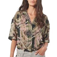 Blouse Fleurie Noir Femme Kaporal Neka pulp pas cher