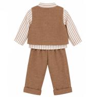Ensemble Blanc/Camel Garçon P'tit Mome Lucas vue 2