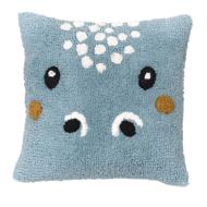 Coussin déhoussable tufté imprimé animalier FUNNY pas cher