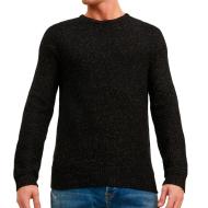 Pull Noir Chiné Homme Jack and Jones Damian pas cher