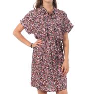 Robe Chemise Rose/Noir Femme Vero Moda Easy pas cher