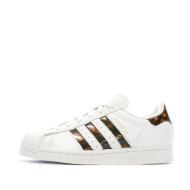 Baskets Blanche/Marron Femme Adidas Superstar pas cher