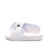 Claquettes Blanc Femme Lacoste Serve Slide 1.0 pas cher