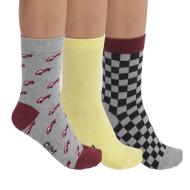 3x Paires de Chaussettes Grises/Jaunes Garçon Dim D0DG9 pas cher