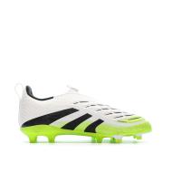 Zapatillas de fútbol blancas/amarillas para niños Adidas Predator League Ll FG/MG ver 2