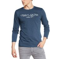 T-shirt Bleu Homme Teddy Smith Ticlass 3 pas cher