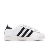 Basket Blanches/Noires Garçon Adidas Superstar vue 2
