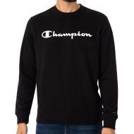 Sweat Noir Homme Champion Crew neck pas cher