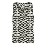 T-Shirt Sans Manches Noir/Beige à Motifs Femme Only Nova Life pas cher