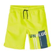 Short de bain jaune fluo garçon Name It Long Shorts pas cher