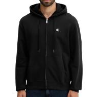 Sweat Zippé Noir Homme Calvin Klein Jeans Terry Monog