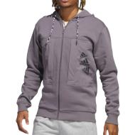 Sweat Violet Homme Adidas M Q4 Bl Fz Hd pas cher