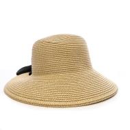 Chapeau de Paille Noir Femme Via Lorenzo Bohème vue 2