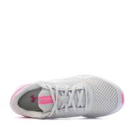 Chaussures de Sport Grise/Rose Femme Under Armour Charged Pursuit 3 vue 4