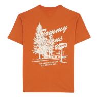 T-Shirt Orange Homme Tommy Hilfiger Novelty vue 2