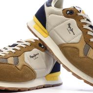 Baskets Noir/Camel Homme Pepe jeans Brit Prints vue 7