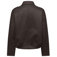 Dunkelbraune Wildlederjacke für Damen von Only Amber Ansicht 2