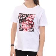 T-shirt Blanc Femme Lee Cooper Orali pas cher