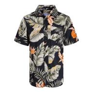 Chemise Noir Garçon Jack & Jones Tropic