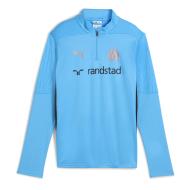 OM Sweat 1/4 Zip Training Bleu Junior Puma 2024/2025 pas cher