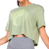 T-shirt Vert Femme Nike Crop86 pas cher