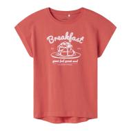 T-Shirt Rouge Fille Name it Spiced Coral