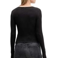 T-Shirt Manches Longues Noir Femme Tommy Hilfiger DW0DW21575 vue 2