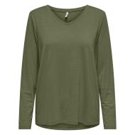 T-shirt Kaki Femme Only Harly ML