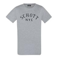 T-shirt Gris Homme Schott Crew