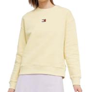 Sweat Jaune Femme Tommy Hilfiger Badge Crew