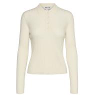 Polo Manches Longues Écru Femme Vero Moda Mohana vue 3