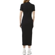 Robe Noir Femme Lacoste Longue Ribbed vue 2