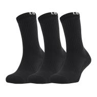 X3 Paires de Chaussettes Noir Homme Under Armour Core Crew pas cher