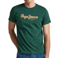 T-shirt Vert Foncé Homme Pepe jeans Wido pas cher