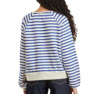Sweat Marinière Bleu/Beige Femme Pieces Greta vue 2
