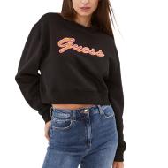 Sweat Noir Femme Guess Velvet pas cher