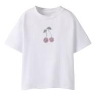 T-Shirt Blanc Fille Name it Flanica pas cher