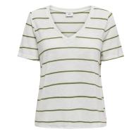 T-Shirt Blanc/Kaki Femme JDY Eve vue 3