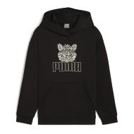Sweat Capuche Noir Fille Puma Ess+ Tropicat