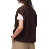 Gilet sans manche Marron Femme Pieces Katty vue 2