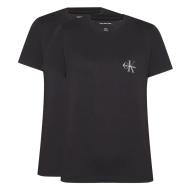Lot de 2 T-Shirt Noir Femme Calvin Klein Jeans Mono logo pas cher
