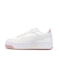 Baskets Blanches/Roses Fille Puma Carinas pas cher