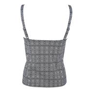 Top de bañador negro/blanco para mujer Grain de Sable Tankini ver 2