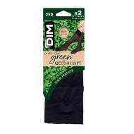 Lot X2 Mi-Bas Noir Femme Dim GREEN Ecosmart 25D pas cher