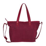 Sac bandoulière Rose Femme Pieces Suede Cross pas cher