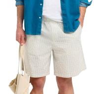 Short Blanc à Rayures Homme Selected Loose pas cher